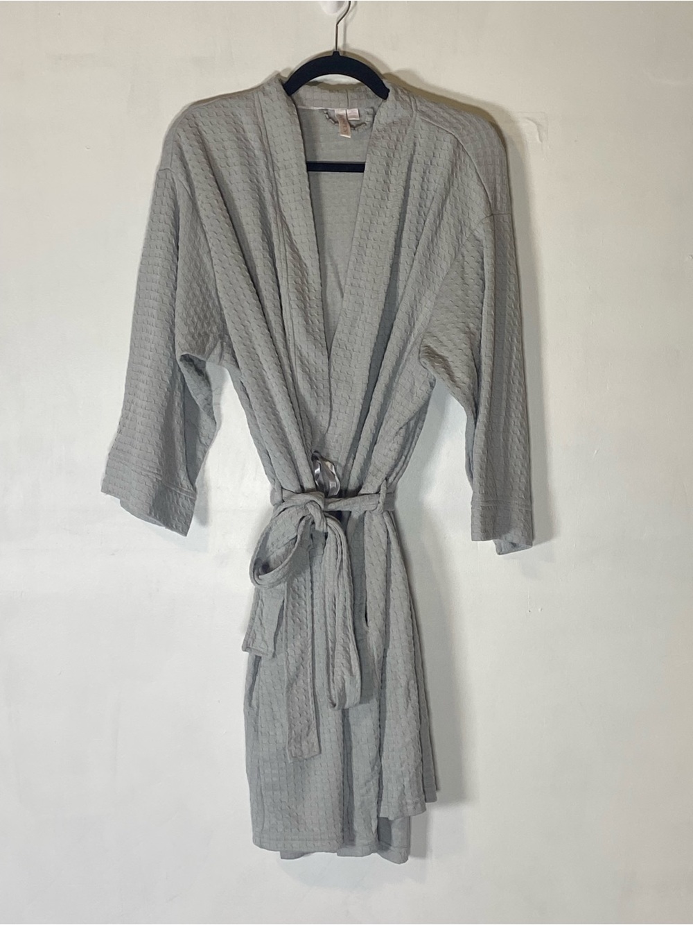 Joyspun Waffle Knit Robe 2X Plus Size Soft Spa Lounge Neutral Minimalist